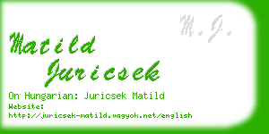 matild juricsek business card